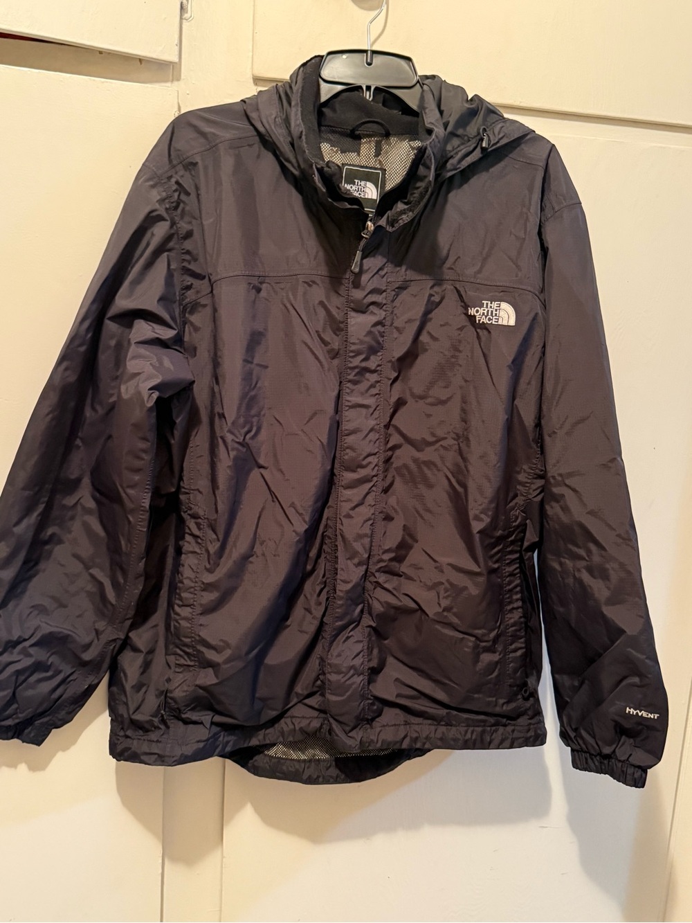 The North Face Men's Black Hooded Rain Jacket